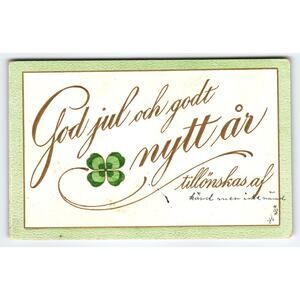 Vintage Swedish St. Patrick's Day Postcard Divided Back 1907-1915